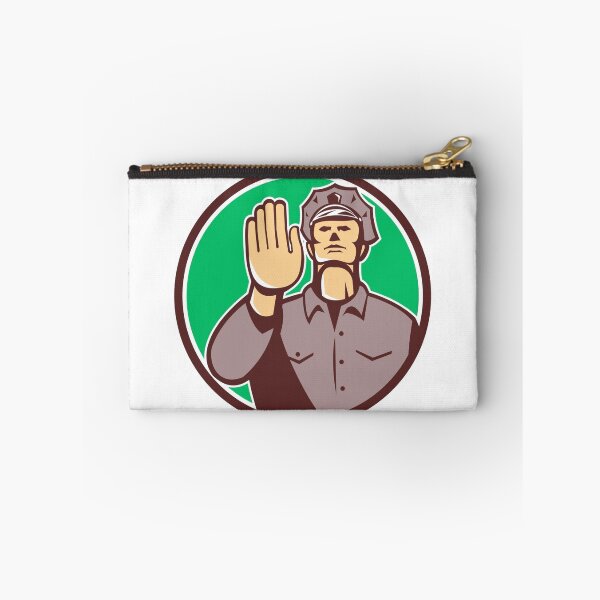 Item preview, Traffic Policeman Hand Stop Sign Circle Retro designed and sold by patrimonio.