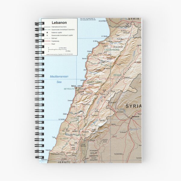 Artikelvorschau, Karte des Libanon (2002) entworfen und verkauft von BravuraMedia.