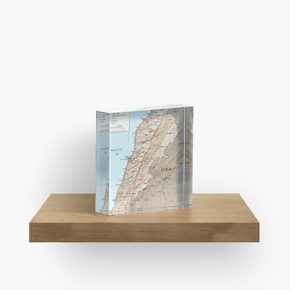 Map of Lebanon (2002) Acrylic Block