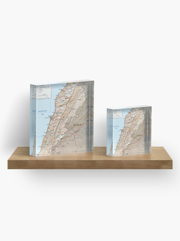 Alternate view of Map of Lebanon (2002) Acrylic Block