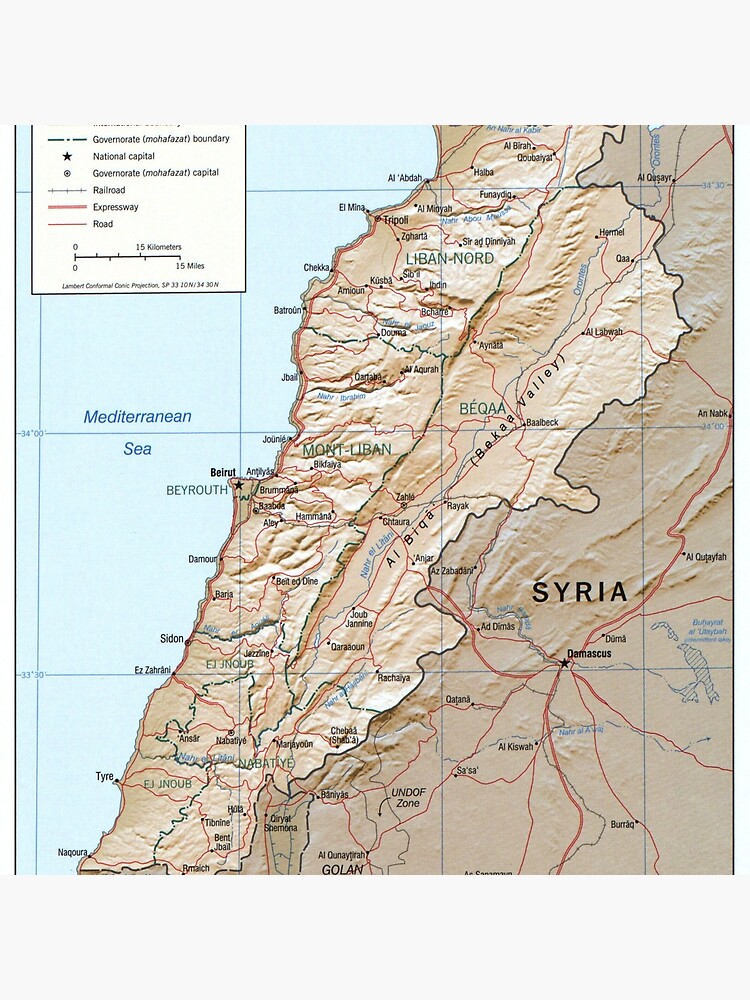 Map of Lebanon (2002) by BravuraMedia