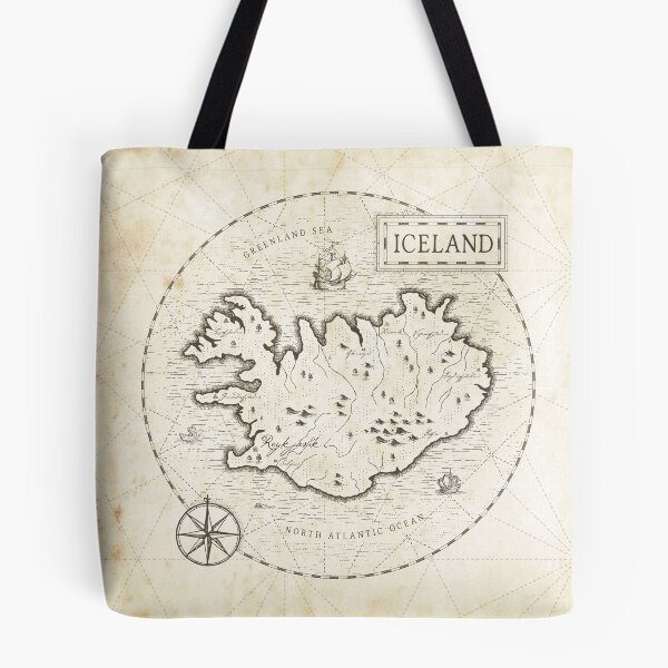 Item preview, Vintage Map Iceland designed and sold by Motivburg.