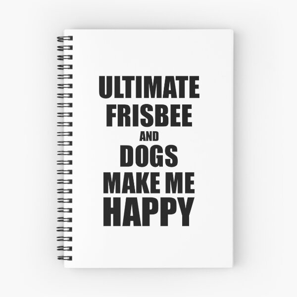 Item preview, Ultimate Frisbee And Dogs Make Me Happy Funny Gift Idea For Hobby Lover designed and sold by FunnyGiftIdeas.