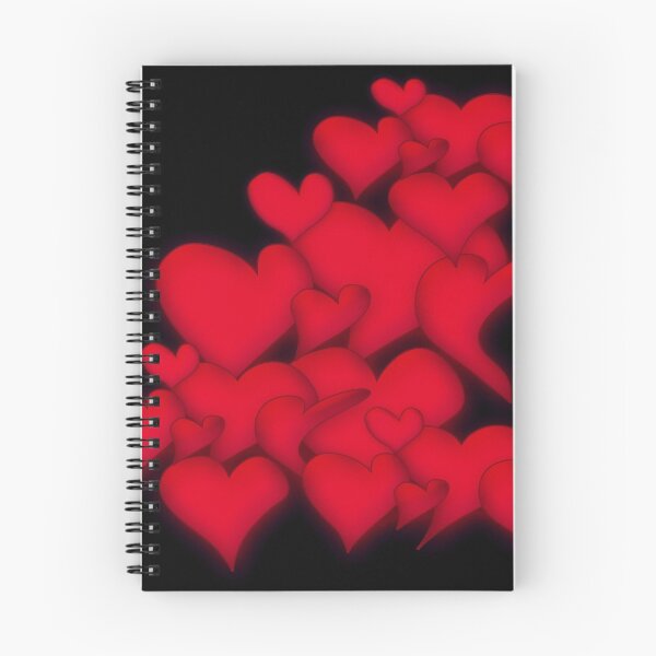 Item preview, Red Hearts black by mjvision Mia Niemi designed and sold by mjvisiondesign.