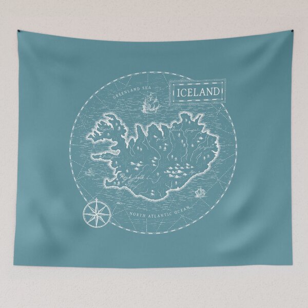 Item preview, Vintage Map Iceland designed and sold by Motivburg.