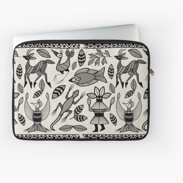 African Senufo Korhogo Tribal Ethnic Art Laptop Sleeve
