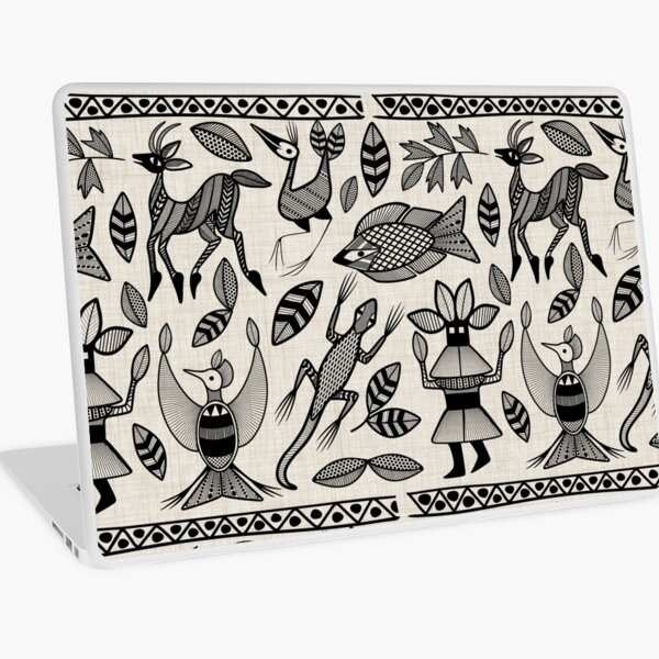 African Senufo Korhogo Tribal Ethnic Art Laptop Skin