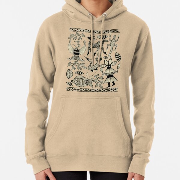 African Senufo Korhogo Tribal Ethnic Art Pullover Hoodie