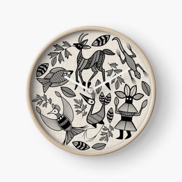 African Senufo Korhogo Tribal Ethnic Art Clock