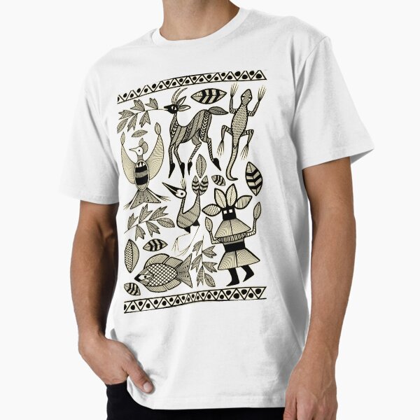 African Senufo Korhogo Tribal Ethnic Art Premium T-Shirt