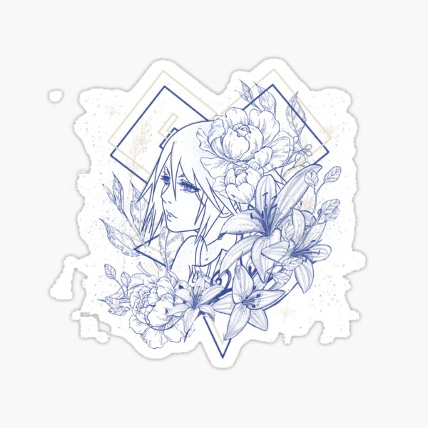 Vista previa del artículo con la obra «Flor - Aqua», diseñado y vendido por RhunaArt.