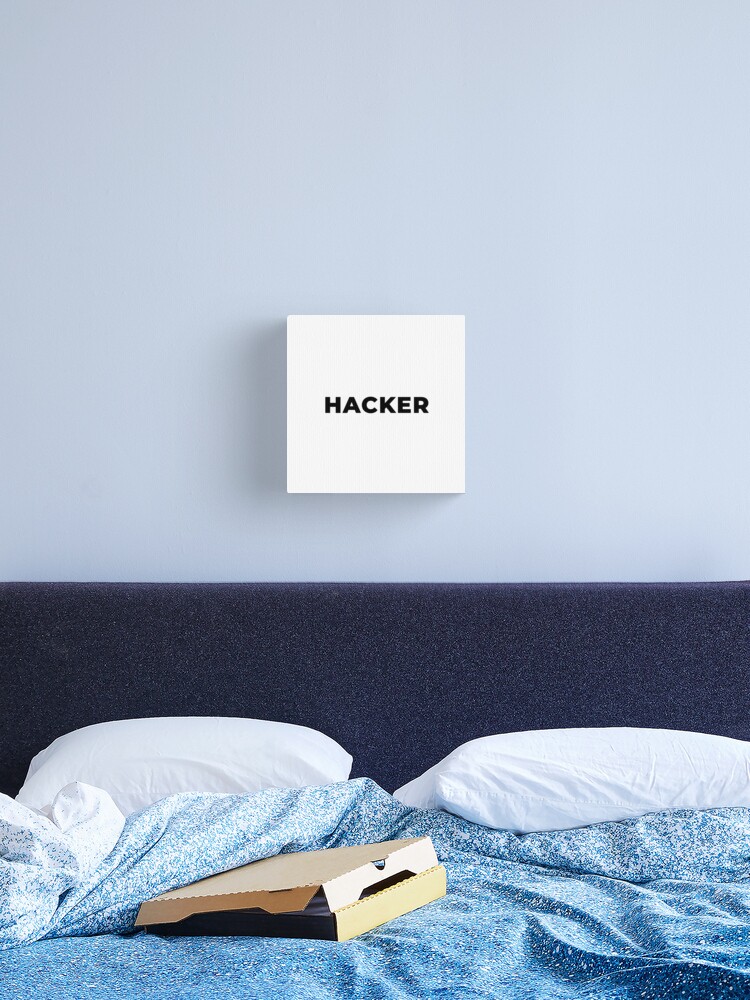Thumbnail 1 of 3, Canvas Print, Hacker (Inverted) designed and sold by developer-gifts.