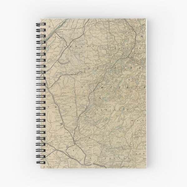 Item preview, Vintage Adirondack Mountains Railroad Map (1895) designed and sold by BravuraMedia.