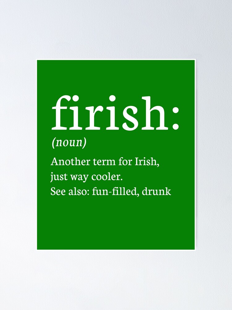 Funny Irish Gifts Ireland Poster Irish Sayings Digital 