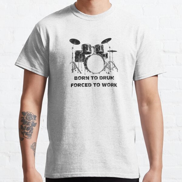 iDrum Mens Funny T-Shirt Drummer Cymbals Stick Drum Kit Drumming 