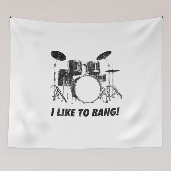 Item preview, I Like To Bang Funny Drummer Drums designed and sold by artworkbyrihen.