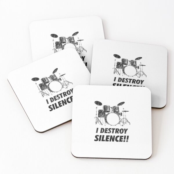 Item preview, I Destroy Silence Funny Drummer Drums designed and sold by artworkbyrihen.