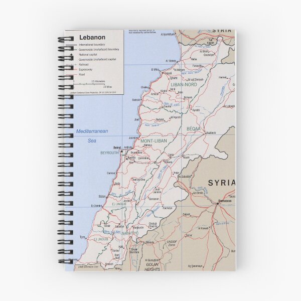 Artikelvorschau, Karte des Libanon (2002) entworfen und verkauft von BravuraMedia.