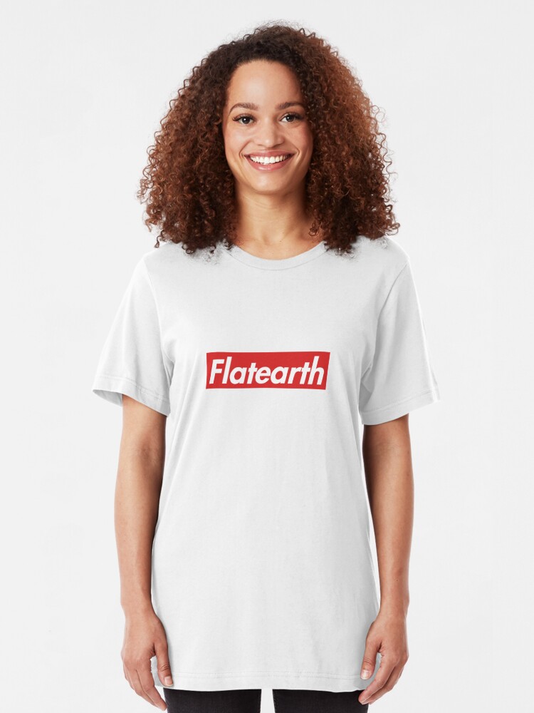 flat earth t shirt supreme