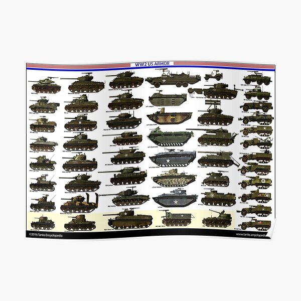 US WW2 Armour Poster