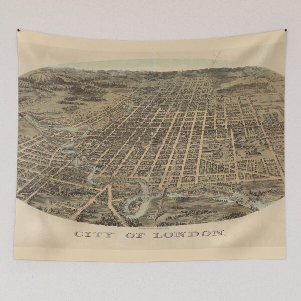 Item preview, Vintage Map of London Canada (1896) designed and sold by BravuraMedia.