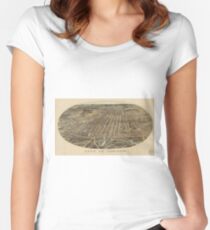 Vintage Map of London Canada (1896) Women's Fitted Scoop T-Shirt