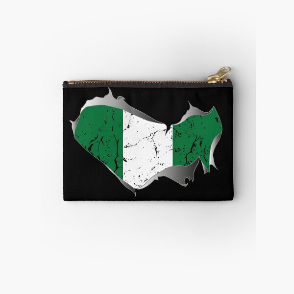 Item preview, Nigeria, flag, torn, torn open designed and sold by Spoox.