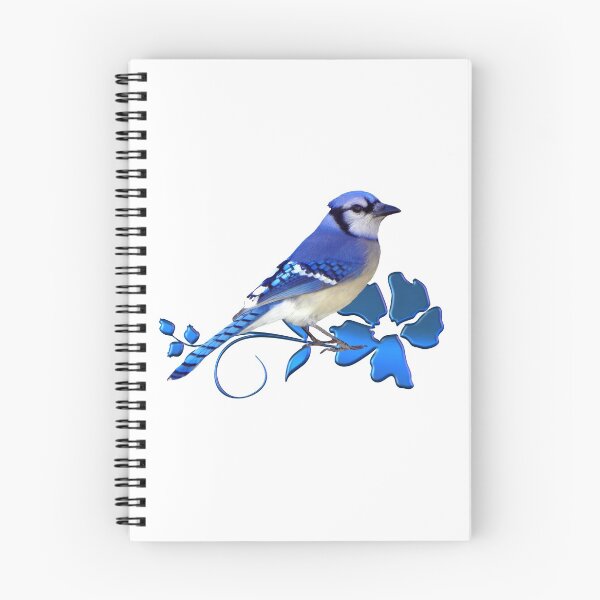 Item preview, Blue Jay Bird on Fun Blue Flower designed and sold by CoolDoodles.