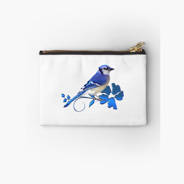 Item preview, Blue Jay Bird on Fun Blue Flower designed and sold by CoolDoodles.