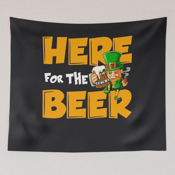 Item preview, Here For The Beer Funny Men St Patricks Day Leprechaun Art designed and sold by melsens.