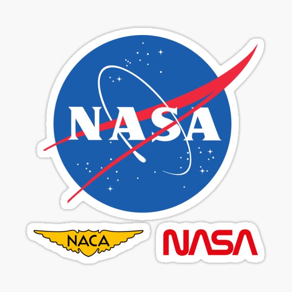 Historic NASA Logos: Worm, Meatball, and NACA Logo Sticker