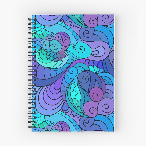 Item preview, Psychedelic Hippie Chic Blueberry Sky Zentangle Pattern  designed and sold by Veronika Bychkova.