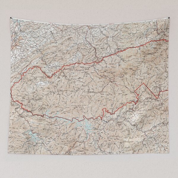 Item preview, Vintage Smoky Mountains National Park Map (1972) designed and sold by BravuraMedia.
