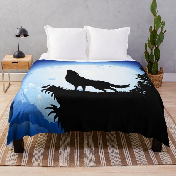 Item preview, Wolf Howling at Blue Moon designed and sold by BluedarkArt.