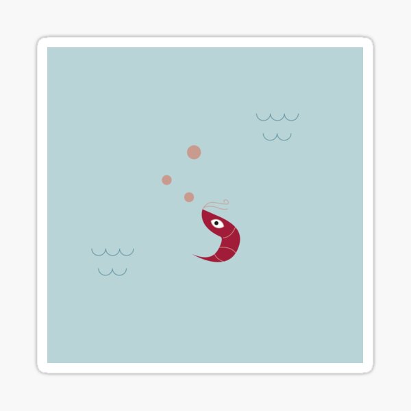 Little Shrimp In the ocean Sticker