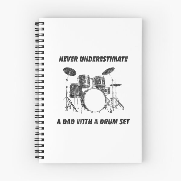 Item preview, Never Underestimate A Dad With A Drum Set Funny Drums Vintage Drummer Distressed designed and sold by artworkbyrihen.