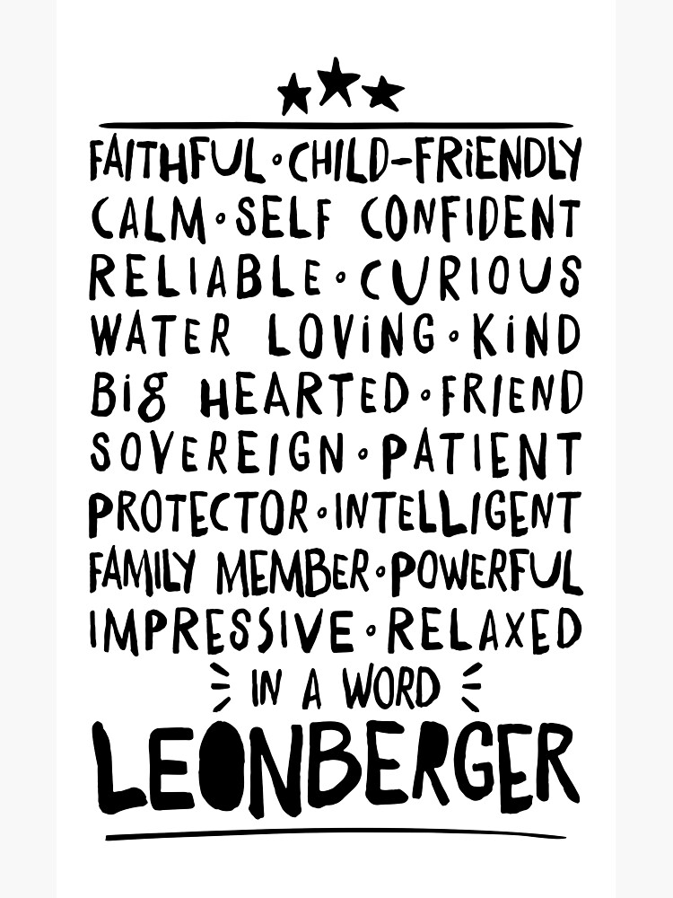 Leonberger Character Traits Dog Design Shirts and many more - Main Image
