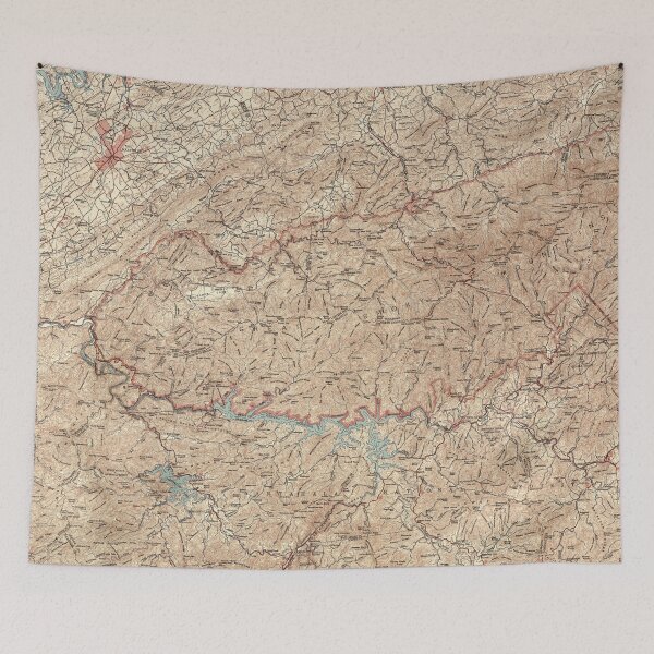 Item preview, Vintage Smoky Mountains National Park Map (1949) designed and sold by BravuraMedia.