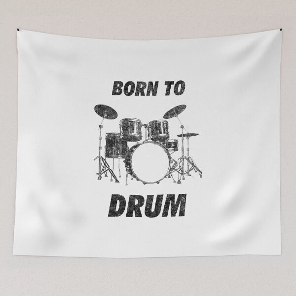 Item preview, Born To Drum Funny Drum Set designed and sold by artworkbyrihen.