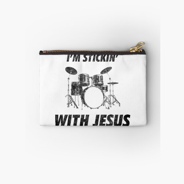 Item preview, I'm Sticking With Jesus Funny Drum Set designed and sold by artworkbyrihen.