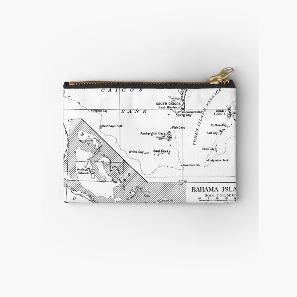 Item preview, Vintage Map of Turks and Caicos & Bahamas designed and sold by BravuraMedia.