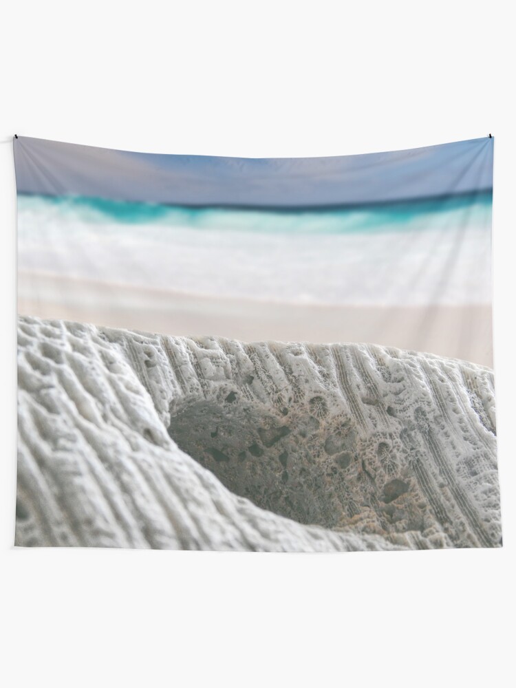 Alternate view of Coral By The Sea Tapestry