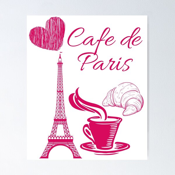Item preview, Cafe in Paris at the Eiffel Tower - French funshirt design designed and sold by Whiskylover.