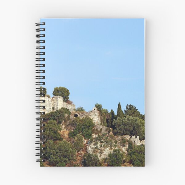 Item preview, antigua fortaleza en ruinas en la colina Parga Grecia paisaje designed and sold by goceris.