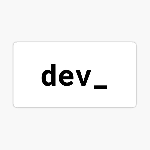 dev_ (Inverted) Sticker