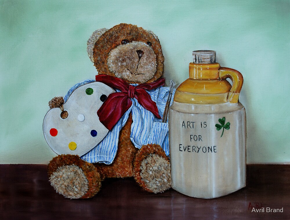 teddy bear painting art