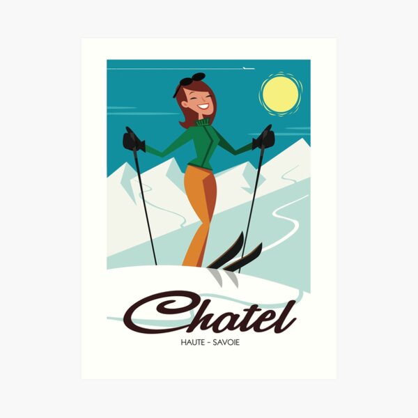 Chatel ski poster Art Print