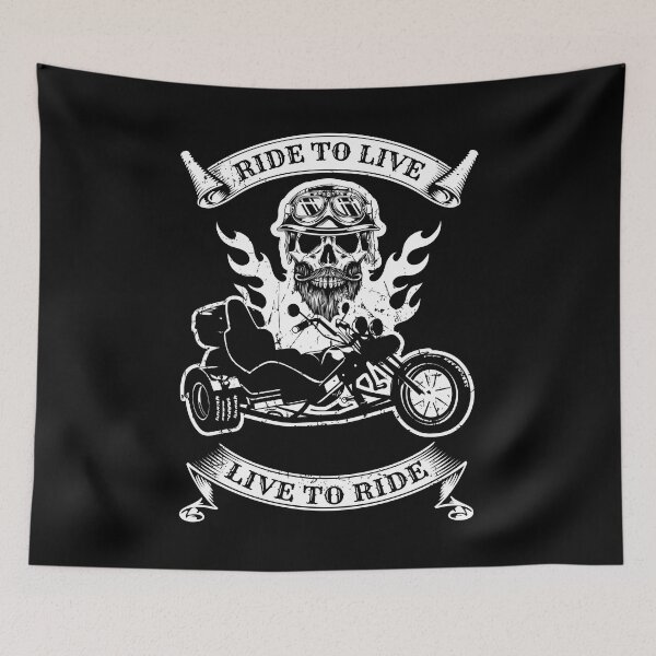 Item preview, Retro Triker Trike Motorcycle Ride To Live Motor Trikes Gift Patch designed and sold by stearman.
