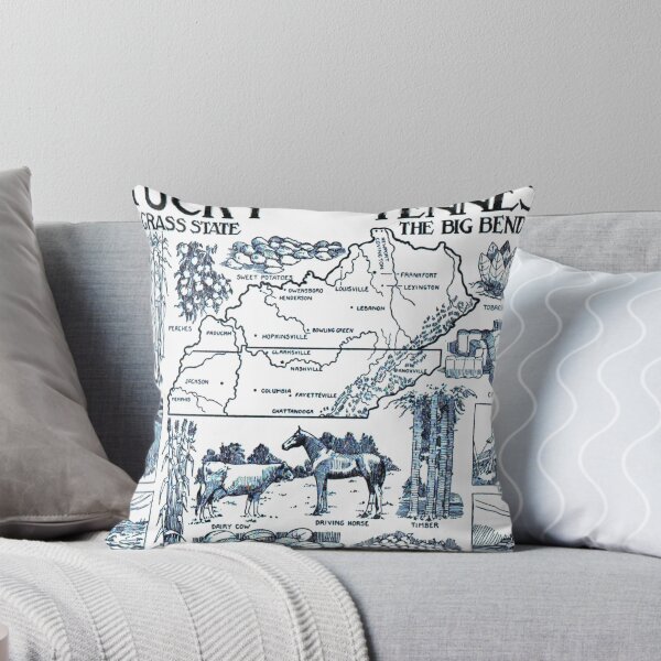 Item preview, Vintage Illustrative Map of Kentucky & Tennessee (1912) designed and sold by BravuraMedia.