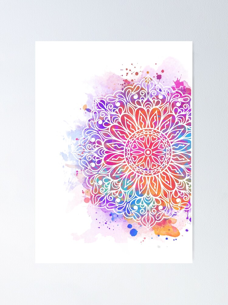 Mandala Design - Bright & Colorful, Yoga Art, Zen Design